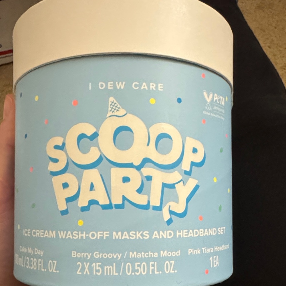 I Dew Care Scoop Party Ice Cream Mask Set - Blue